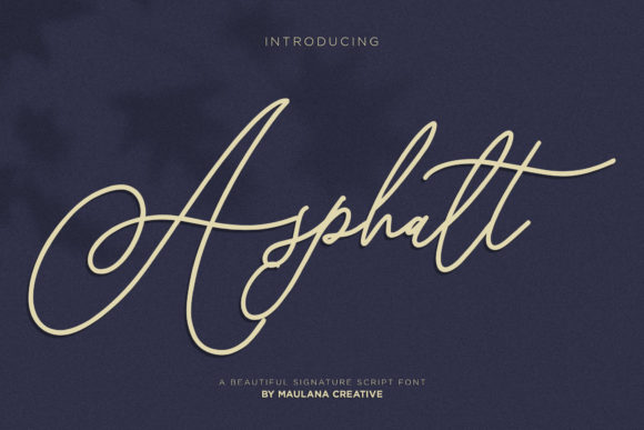 Asphalt: A Classic Script Font for Romantic Designs