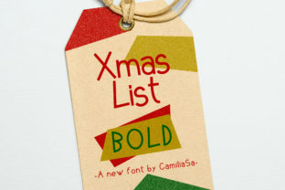 Xmas List Bold: A Festive Handmade Font for Editorial Design